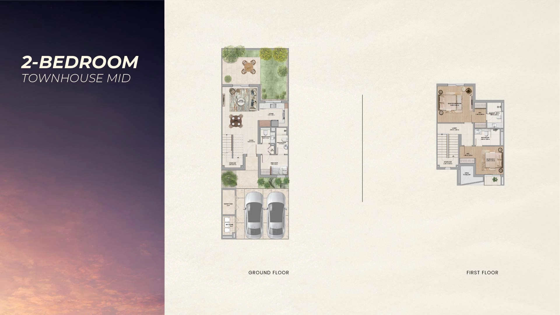 2 BR Townhouses